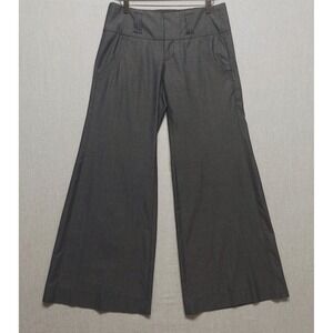 Billy Blues Dress Pants Womens 8 Wide Leg Charcoal Gray Stretch‎ Career Workwear